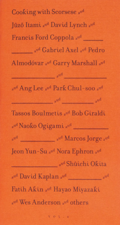 Cooking with Scorsese volume 2, Hato Press