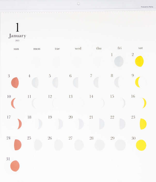 Calendrier Lunaire Couleurs 2021
