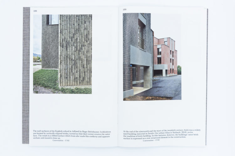 On and around architecture, Ten conversations. Sergison Bates