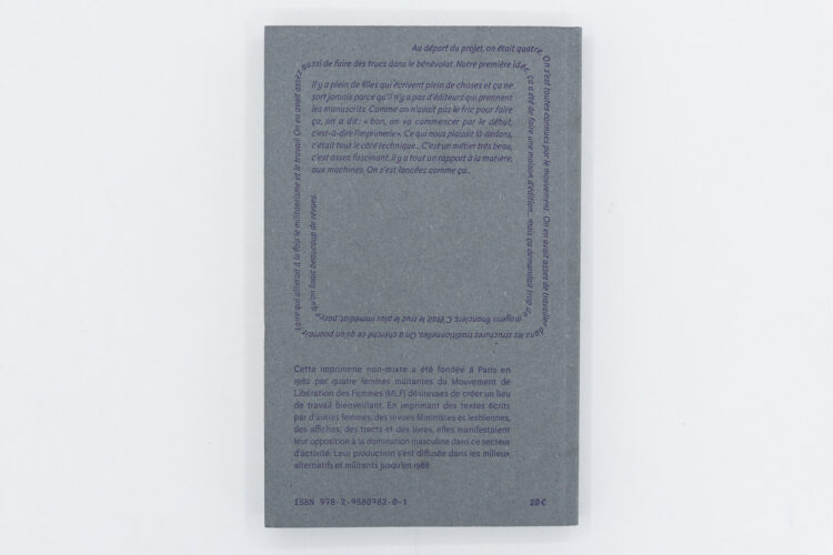 Voix Off : imprimerie de femmes, Collectif des typotes, Peinture Fraiche