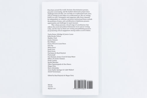 Art Writing in Crisis, Sternberg Press, Peinture Fraiche