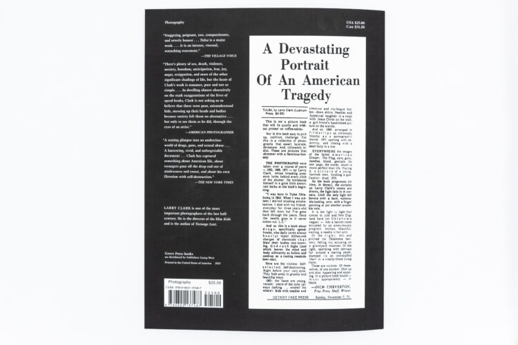 Tulsa - Larry Clark, Grove Press, Peinture Fraiche