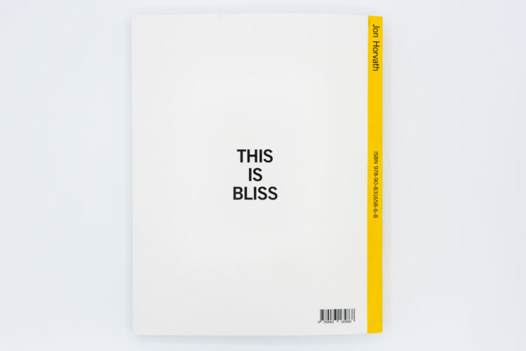 This Is Bliss - Jon Horvath, Fw:Books, Peinture Fraiche