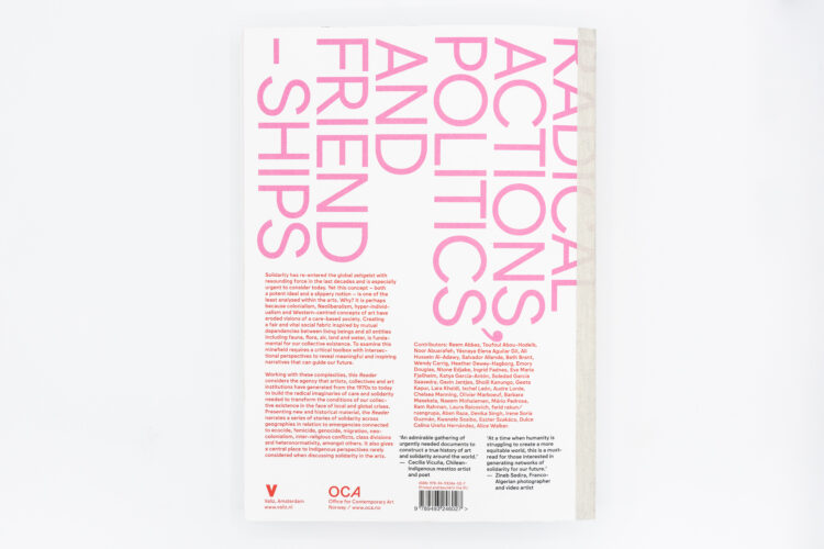 Art and Solidarity Reader: Radical Actions, Politics and Friendships, Editions Valiz, Peinture Fraiche